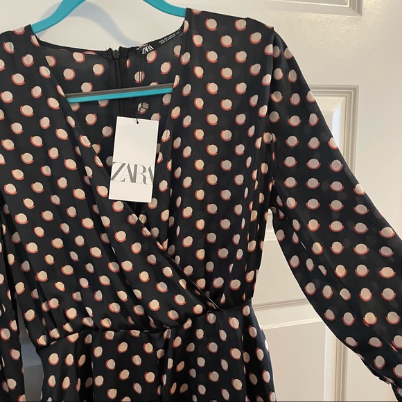 Zara Polka Dot Wrap Romper, Size L, with tags - Picture 9 of 10